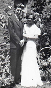 Ila and her husband David Loetscher on their wedding day